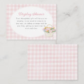Net Van De Markt Roze Gingham Bruidsdouche Informatiekaartje (Voorkant / Achterkant)