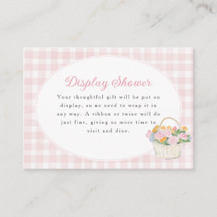 Net Van De Markt Roze Gingham Bruidsdouche Informatiekaartje