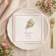 Net van de markt roze gingham welkomstbord