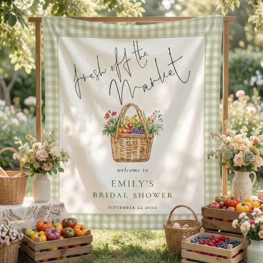 Net van de Markt Salie Gingham Welkom Wandkleed