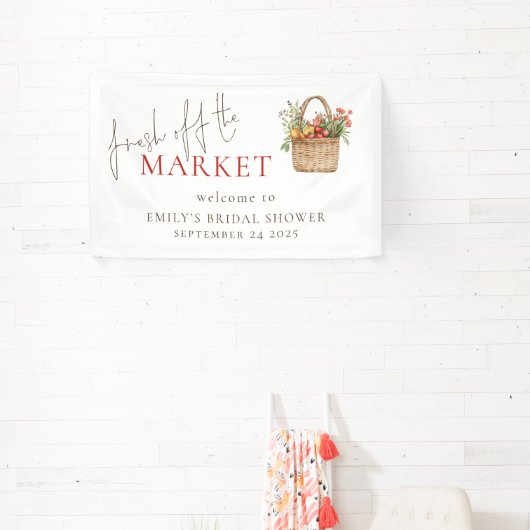 Net van de Markt Welkom Bruidsfeest Spandoek (Insitu)