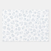 Net Van De Markt Whimsical Blauwe Bruidsdouche Inpakpapier Vel (Voorkant 3)