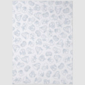Net Van De Markt Whimsical Blauwe Bruidsdouche Tissuepapier (Voorkant)