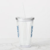 Net Van De Markt Whimsical Blauwe Bruiloftsdouche Acryl Drinkbeker (Links)