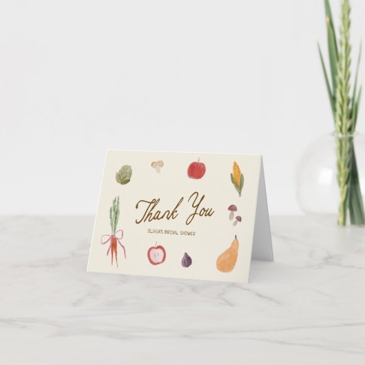 Net Van De Markt Whimsical Bruiloftsborrel Bedankkaart (Voorkant)