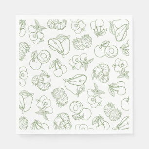 Net van de Markt Whimsical Groen Bruidsdiner Servet
