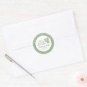 Net van de Markt Whimsical Groene Bruidsdouche Ronde Sticker (Envelop)
