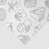 Net van de Markt Whimsical Groene Bruidsdouche Tissuepapier (Detail)