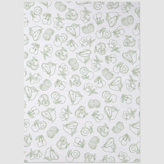Net van de Markt Whimsical Groene Bruidsdouche Tissuepapier (Voorkant)