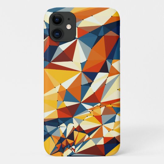 Net van meerkleurige driehoeken Case-Mate iPhone case (Achterkant)