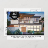 NET VERKOCHT briefkaart onroerend goed (Voorkant / Achterkant)