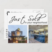 NET VERKOCHT briefkaart onroerend goed (Voorkant / Achterkant)