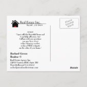 NET VERKOCHT briefkaart onroerend goed (Achterkant)