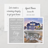 Net verkocht Briefkaart voor de verkoop van onroer (Voorkant / Achterkant)