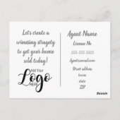 Net verkocht Briefkaart voor de verkoop van onroer (Achterkant)