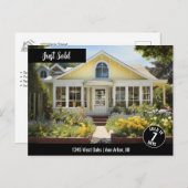 Net verkocht onroerend goed marketing merk briefkaart (Voorkant / Achterkant)