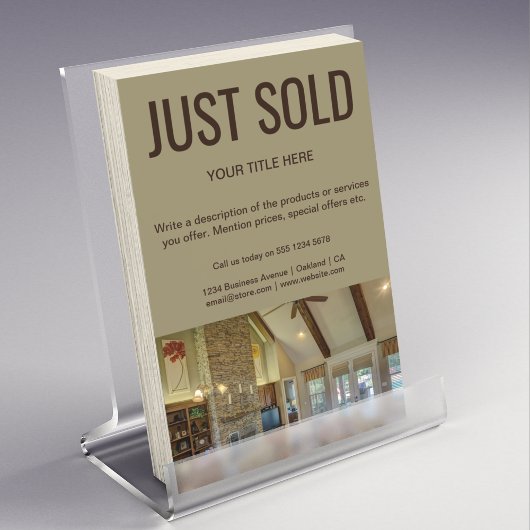 Net verkocht Open Huis l Real Estate promotioneel Flyer