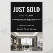 Net verkocht Open Huis Promotie Vastgoed Flyer (Voorkant)