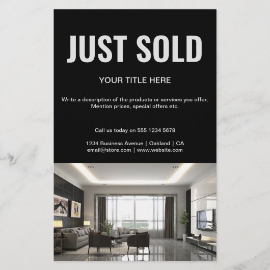 Net verkocht Open Huis Promotie Vastgoed Flyer (Voorkant)