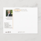 NET VERKOCHT twee foto Aankondigingskaart (Achterkant)