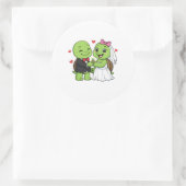 Net Verliefd Ronde Sticker (Tas)