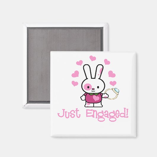 Net verloofd schattig konijn magneet (Voorkant / Achterkant)