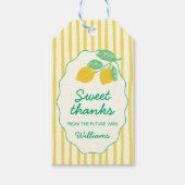 Net Verloving Geel & Groen Bruiloftsfeest Cadeaulabel (Voorkant)