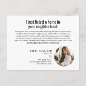 NET VERMELD Elegant  Onroerend Goed Briefkaart (Achterkant)