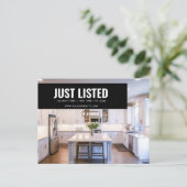 NET VERMELD Elegant  Onroerend Goed Briefkaart (Staand voorkant)