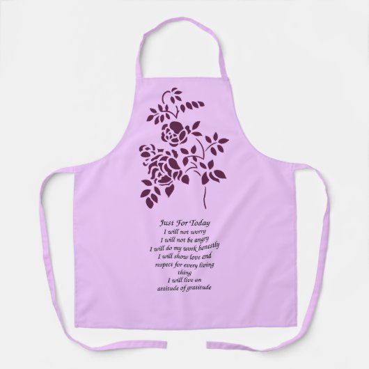 Net voor het Roos van Reiki Principles Schort (Voorkant)