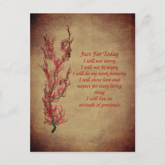 Net voor Reiki Beginselen Inspirerend Briefkaart (Voorkant)