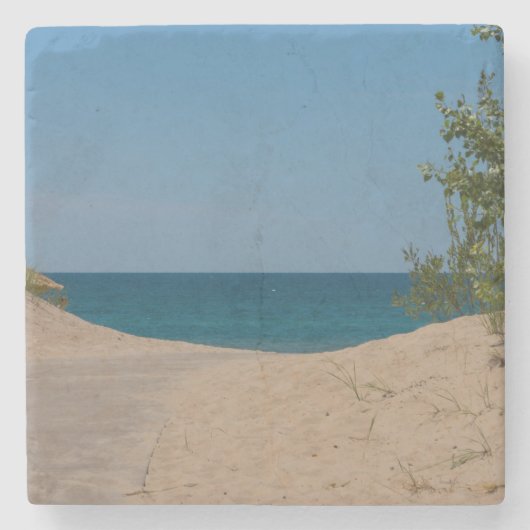 Net voorbij stenen onderzetter (Voorkant)