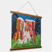 Net Whopping Crane Dance Hangend Wandkleed (Gebogen)