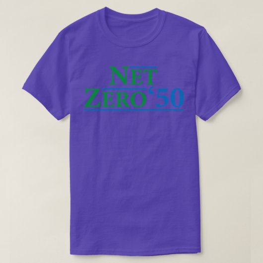 Net Zero 2050 Climate Change Carbon Emissions Redu T-shirt (Design voorkant)