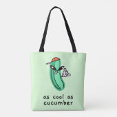 Net zo cool als een Komkommer – Boodschappentas Tote Bag (Achterkant)