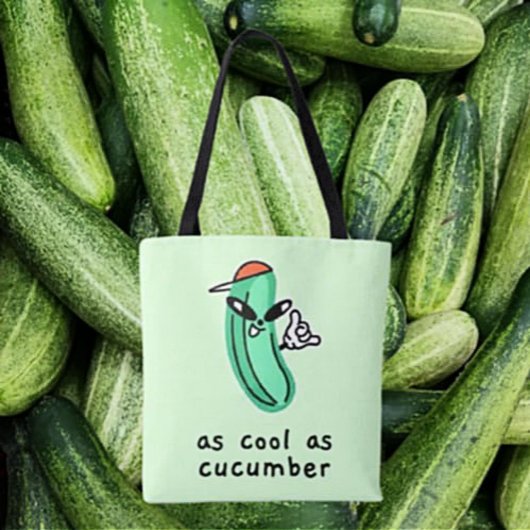 Net zo cool als een Komkommer – Boodschappentas Tote Bag
