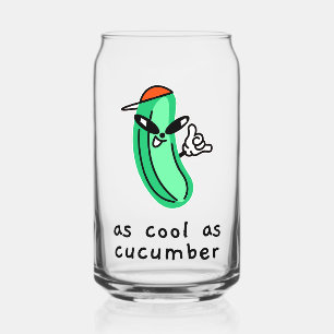 Net zo cool als Komkommer – Blikje Blikvorm Glas