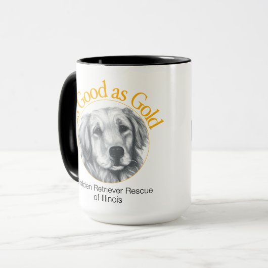 Net zo goed als de gouden persoonlijke Ringer Coff Mok (Voorkant links)