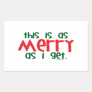 Net zo vriendelijk als ik krijg rechthoekige sticker