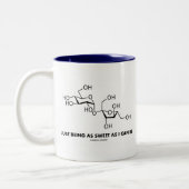 Net zo zoet als ik kan zijn (sucrose molecule) tweekleurige koffiemok (Links)