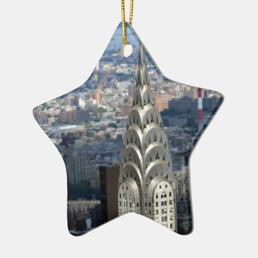 Net zoals het Chrysler-gebouw Keramisch Ornament (Links)