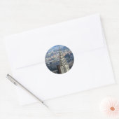 Net zoals het Chrysler-gebouw Ronde Sticker (Envelop)