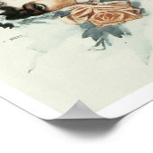 Net zoals het Roos  muziekvel Hoesje Poster (Hoek)