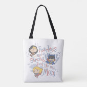 Net zoals mijn moeder, onverdiend en sterk tote bag (Achterkant)