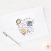 Net zoals mijn moeder, onverdiend en sterk vierkante sticker (Envelop)