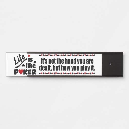 Net zoals poker deurbordje (Voorkant)