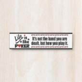 Net zoals poker deurbordje (Voorkant)