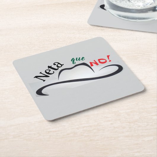 Neta que No! Kartonnen Onderzetters (Schuin)