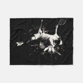 Netall Court Game Paint Splash Dminton Player Boy Fleece Deken (Voorkant (Horizontaal))