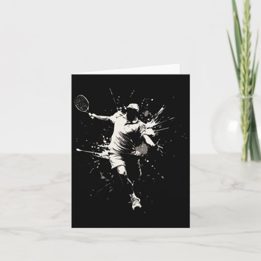 Netall Court Game Paint Splash Dminton Player Boy Kaart (Voorkant)